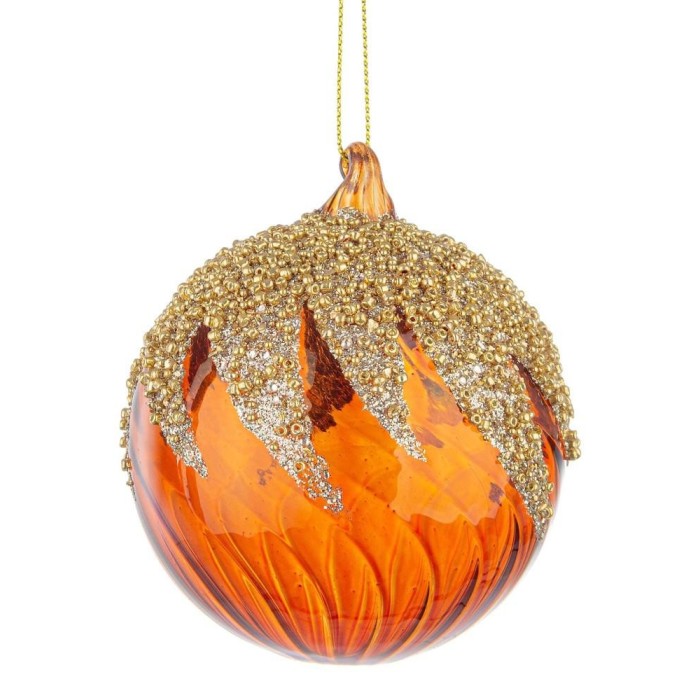 SFERA VETRO VORTEX MARRONE D.80